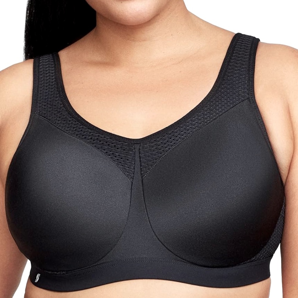 Glamorise Black Full Coverage Bra